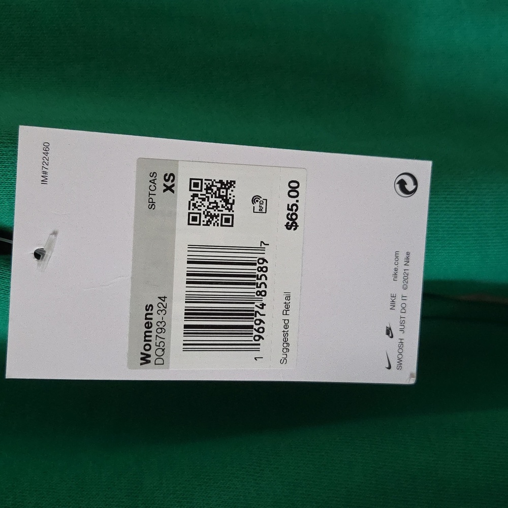 Nike NWT Women's Green Pullover Hoodie Sweatshirt - Picture 5 of 8